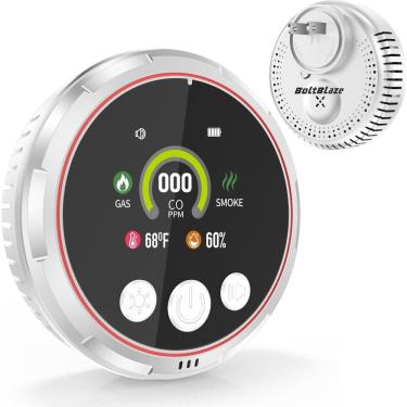 Imagem de Detector de vazamento de monóxido de carbono, fumaça e gás natural 5 em 1