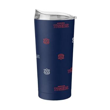 Imagem de Logo Brands Copo de aço inoxidável NCAA Auburn Tigers Step & Repeat de 590 ml – Design de logotipo completo, parede dupla revestida a pó isolado a vácuo - mantém as bebidas quentes e frias por horas