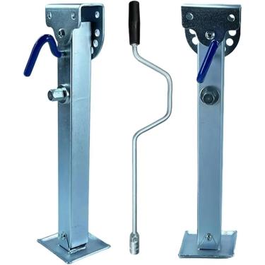 Imagem de Macaco De Reboque Rv Estabilizador De Escada Macacos De Nivelamento De Alumínio Macaco De Suporte De Reboque Ajustável Macaco De Carro De Motocicleta Para Serviço Pesado Ferr, Silver, 1PCS