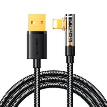 Imagem de Cabo USB 2.0 X Lightning 90° Para Apple, Preto, 1,2m - Joyroom