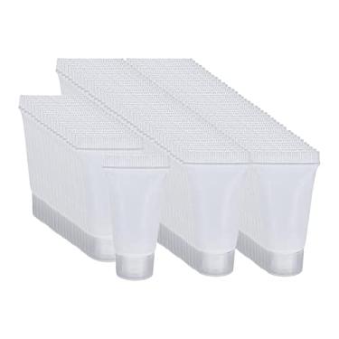 Imagem de shamjina 100x de Tubos Macios Vazios 5ml, Reutilizável com Tampas Recipiente de Plástico para Creme de Maquiagem para As Mãos, de, C, branco fosco