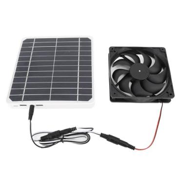 Imagem de Zhjvihx Espaço Solar fã, fã de Ventilação Portátil do Painel Solar Quieto Com Suporte para Galinheiro de Galinheiro