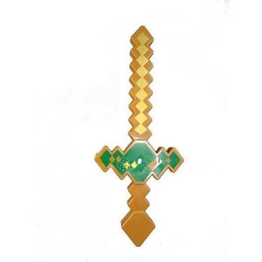 Imagem de Espada Pixel Minecraft 58Cm Diamante Som E Luz + Pilha- Azul - Smart B