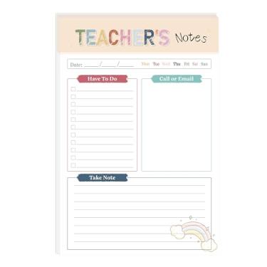 Imagem de KMQOY Teacher Notepad - To Do List NotePad | Teacher Appreciation Gift, Stationery Must-Have Supplies for Preschool, Elementary, Middle School