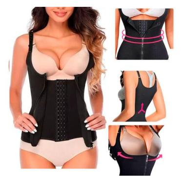 Imagem de Cinta Corselet Modeladora Dupla Compressão Ziper E Colchete - 81036_ar