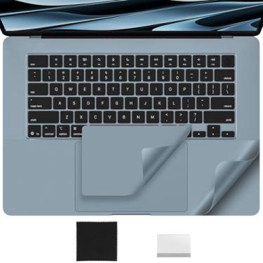 Imagem de Capa para descanso de mãos compatível com MacBook Air 2025 2024 de 15 polegadas M4 M3 Chip A3241 A3114 Trackpad Skin para Apple MacBook Air 15,3 polegadas M4 M3 A3114 Touchpad capa protetora (azul