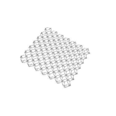 Imagem de IEUDNS Rede de mola para descanso de copos, multiuso, tapete isolante quadrado oco de aço inoxidável para áreas externas, para sala de jantar em casa, Prata