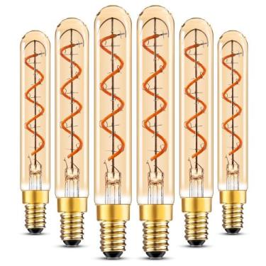Imagem de Lâmpada LED Grensk E12 Candelabra T20 3W 2200K, pacote com 6