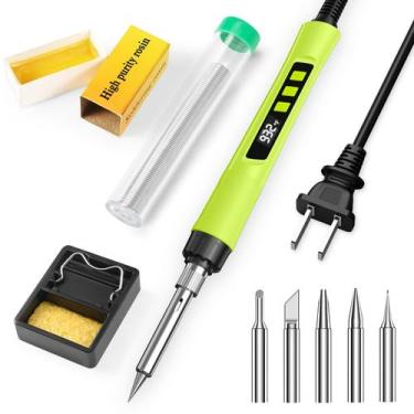Imagem de Kit de ferro de soldar Crtsweker 190W 110V com controle de temperatura