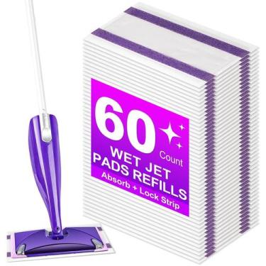 Imagem de Pacote de 60 refil de esfregão para esfregão Swiffer Wetjet Mop Cafoni