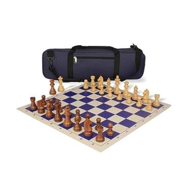 Imagem de Jogo de xadrez clássico e portátil de madeira com bolsa de armazenamento, conjuntos de xadrez requintados, jogo de tabuleiro familiar clássico para crianças, iniciantes e adultos, xadrez portátil de