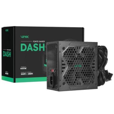 Imagem de Fonte Gamer Vinik Dash 600w Preto - Vfg600wpv3