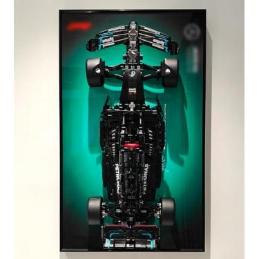 Imagem de WETCEAOM Quadro de parede para Lego Technic Mercedes-AMG F1 W14 E Performance 42171 carro de corrida, compatível com Lego Mercedes F1, ideias de presente para entusiastas de montagem na parede de
