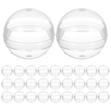 Imagem de Cabilock 50 cápsulas transparentes preenchíveis para máquinas de venda automática, bolas de prêmio surpresa para lembrancinhas de festa, artesanato faça você mesmo e armazenamento de contas, enfeites