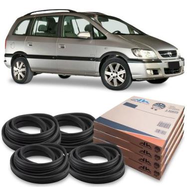 Imagem de Kit Borracha 4 Portas Guarnição Com Aba Chevrolet Zafira - New Kar