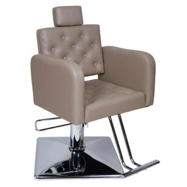 Imagem de Cadeira Tokyo Fixa Hidráulica Base Quadrado Estofado Fendi - Moveis e 