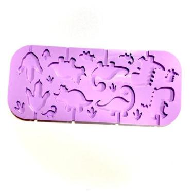 Imagem de L32 Molde de silicone pirulito dinossauro para decorar - confeitaria d