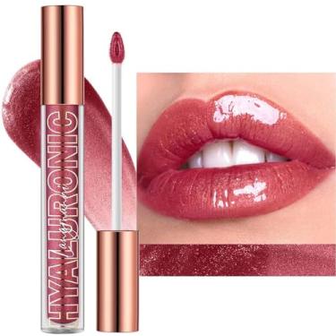 Imagem de Batom Jelly Red Lip Gloss Gloss Lip Plumper Gloss Colorido Brilho Labial Hidratante para Adolescentes Óleo Labial de Alto Brilho e Brilho Labial Vegano para Mulheres Meninas Cuidados Labiais Secos de