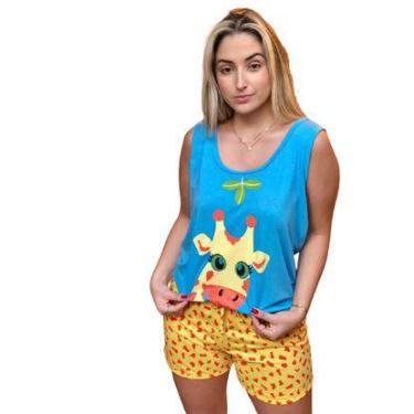 Imagem de Baby Doll Pijama Curto Adulto Feminino Personagens Unicórnio Mulher Ma