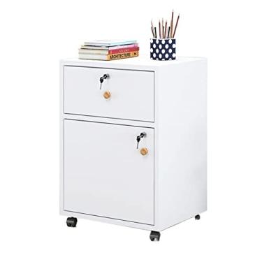 Imagem de Armário de arquivo para escritório doméstico de madeira para escritório, gabinete móvel, armário baixo, armazenamento de dados, armário de atividades, gaveta, armário, organizador de arquivos, pastas