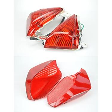 Imagem de TOPZONE Lâmpada indicadora frontal + traseira, pisca-pisca, compatível com Kawasaki Ninja ZX14R / Ninja ZX-10R / Concours14 / 1400GTR (cor vermelha)