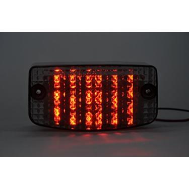 Imagem de Topzone Lighting Lanterna traseira de LED para motocicleta com lentes fumadas, luz traseira de freio com indicadores de luz de seta integrados para Honda 94-07 SPIRIT 750/MAGNA