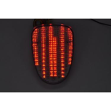 Imagem de TOPZONE Luzes traseiras de LED luz traseira de freio + indicadores de luz de seta para Yamaha XV1600 Road Star/Midnight Star 1999-2003; XVS1100A V-STAR 2000-2011;