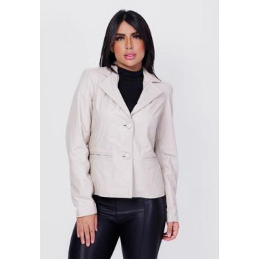 Imagem de Casaco de Couro Spencer Marfim - Parra Couros, M