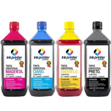 Imagem de Tinta InkPrinter Universal para Recarga de Cartucho HP, Lexmark, Canon