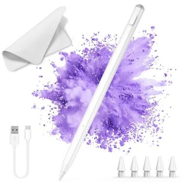 Imagem de Caneta Stylus para iPad 11/10/9ª geração, com pano de polimento, sensibilidade à inclinação, rejeição da palma, para Pad Air 11/33.0 cm (M3/2), iPad Pro 11/13/polegadas (M4), iPad Mini 6/5th, iPad Pro