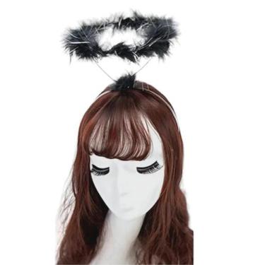 Imagem de Tiara De Anjo Aureola Arco Festa Fantasia Cosplay - FR, Preto