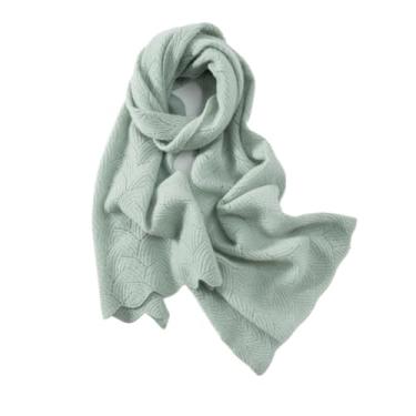 Imagem de Cachecol feminino de caxemira de comprimento médio, xale, dois em um, versátil, outono, inverno, malha, design leve e quente, ideal para camadas com casacos e suéteres combina com qualquer roupa