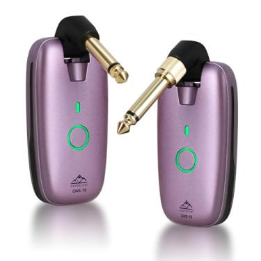 Imagem de EASTROCK Sistema de guitarra sem fio, receptor transmissor de guitarra sem fio UHF, áudio recarregável de 7 canais, plugue 2 em 1 de 1/10.2 cm e 1/20.3 cm para instrumentos musicais elétricos de