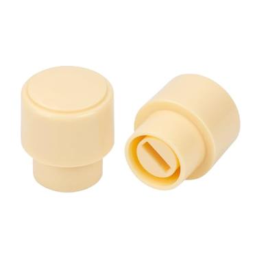 Imagem de Banworks Guitarras 3-Way Switch Tip Imperial 4,9 mm (3/40.6 cm) Captador Seletor Captador Tampas Barril Tampa de Ponta para EUA Fender Telecaster Tele Guitarras Elétricas Pacote com 2 JT/DWQM-02 Creme