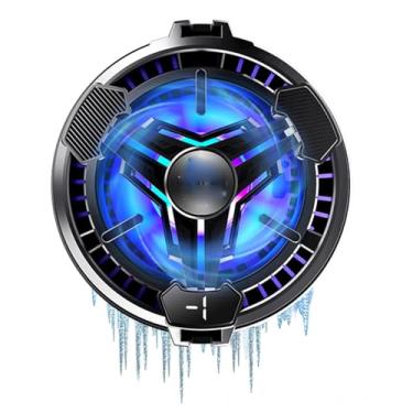 Imagem de Sanpyl Cooler Magnético do Telefone - Resfriamento Semicondutor Com Exibição Digital e Luzes RGB para Telefone/android - Forte Adsorção Magnética e Ventilador de Jogos de Baixo Ruído