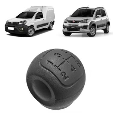 Imagem de Peça Manopla Bola 5 Marchas Alavanca Câmbio Manual Compatível Com Uno Way Economy Fiorino Furgão 2010 Á 2014 (PRETO)