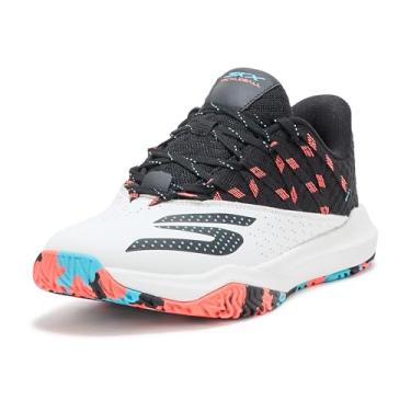 Imagem de Skechers Tênis masculino Viper Court Rally Pickleball, Branco/Rosa/Azul Claro, 43