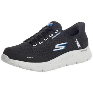 Imagem de SKECHERS Tênis masculino Hands Free Slip-Ins Go Walk Flex-100% impermeável, preto, 42