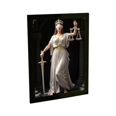 Imagem de Quadro Decorativo Themis Deusa Da Justiça Ilustração 3D Decoração Poster Quarto Sala