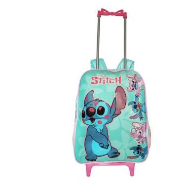 Imagem de Mochila Lilo Stitch Rodinhas Infantil Feminina Escolar Aulas - Luxcel