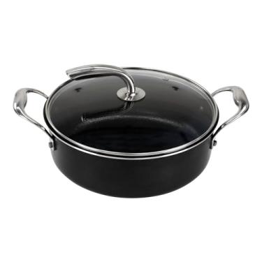 Imagem de Vasconia Caçarola urbana de 3,5 litros e tampa de vidro (preto) uso no forno e na máquina de lavar louça – panela antiaderente feita para a maioria dos fogões – Pode ser lavada na grelha e no forno
