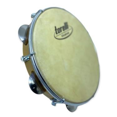 Imagem de Pandeiro injetado torelli 10" pele animal- natural