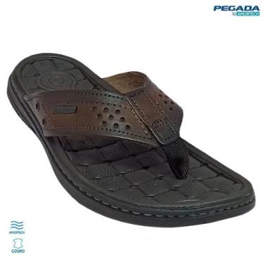 Imagem de Chinelo Masculino Pegada Em Couro Anilina Amortech, Pinhao, 40