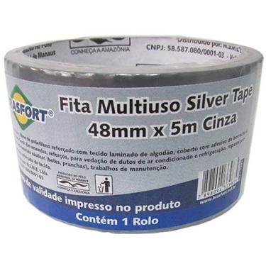 Imagem de Fita Multiuso Cinza 48 mm x 5 Metros - 7547 - BRASFORT