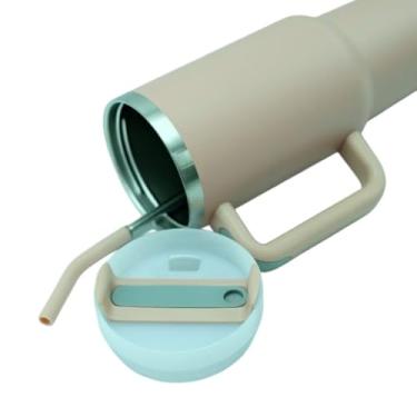 Imagem de Garrafa térmica em aço inoxidável Mantém as bebidas na temperatura ideal Ideal para o ginásio, trabalho, viagens e uso diário (Salmão)