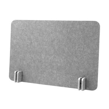 Imagem de Bothyi Divisória de mesa acústica com pés de apoio, divisória de mesa independente, painel de privacidade para sala de aula, estudo escolar, Cinza Claro 40x50 Cm