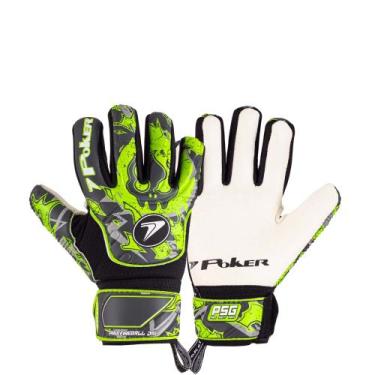 Imagem de Luva de Goleiro Profissional Poker Fireball Junior, Ch, Pr, Vdc, 7