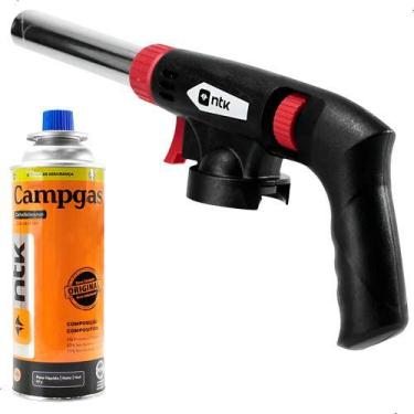 Imagem de Kit Maçarico Flambador Portatil Gourmet Ajutavel Com Refil Ntk - Nauti
