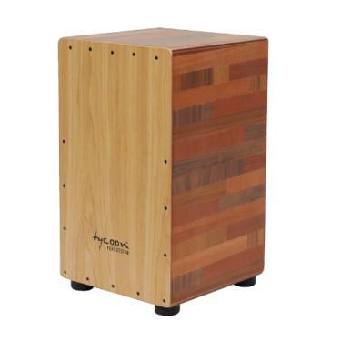 Imagem de Tycoon Percussion Cajon de mistura de madeira da série 29 com placa frontal de cinza americano