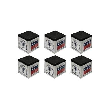 Imagem de Silver Cup Conjunto de 6 giz preto para taco de bilhar